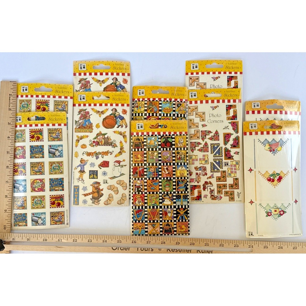 NIP vintage 10 Pk ME  MARY ENGELBREIT Stickers Seasons Scrapbooking Crafts